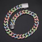 18MM Glow Curve Cuban Link Chain – “Luminous Wave” Edition White Gold 8 IN (Bracelet) - Shop Gold Supply