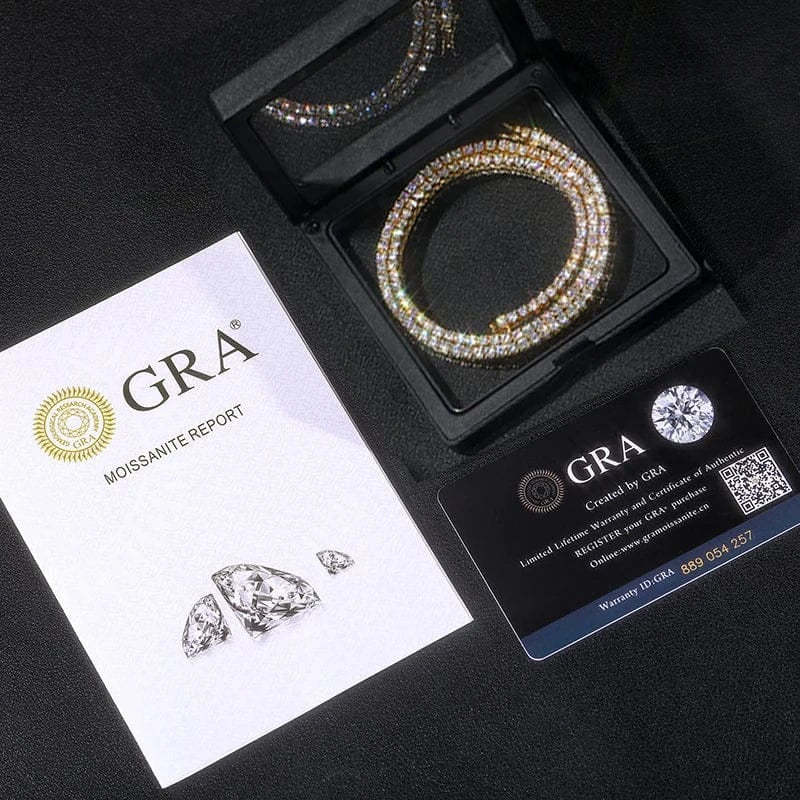4MM Moissanite Tennis Chain 16 IN - Shop Gold Supply