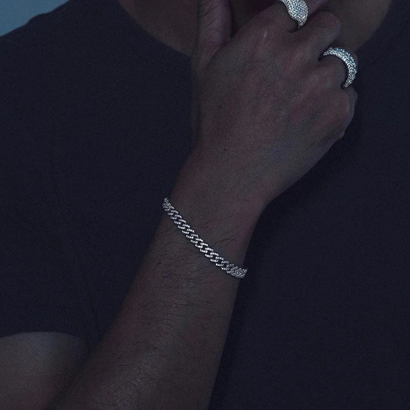 6MM Moissanite Cuban Link Chain 16 IN White Gold - Shop Gold Supply