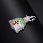 Moissanite Glow Money Bag Pendant – “Secure the Bag” Edition