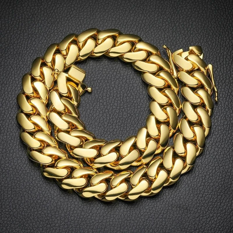 20MM / 18 IN (Necklace) Classic Miami Cuban Chain – “OG Drip” Edition - The Gold Supply