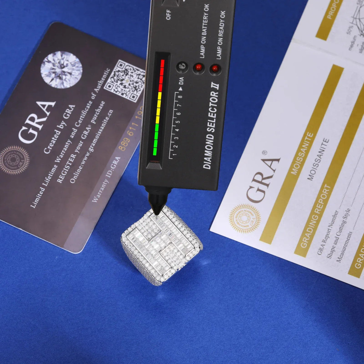 Custom Initial Iced Ring – “Prime Letter” Edition A 7 - Shop Gold Supply