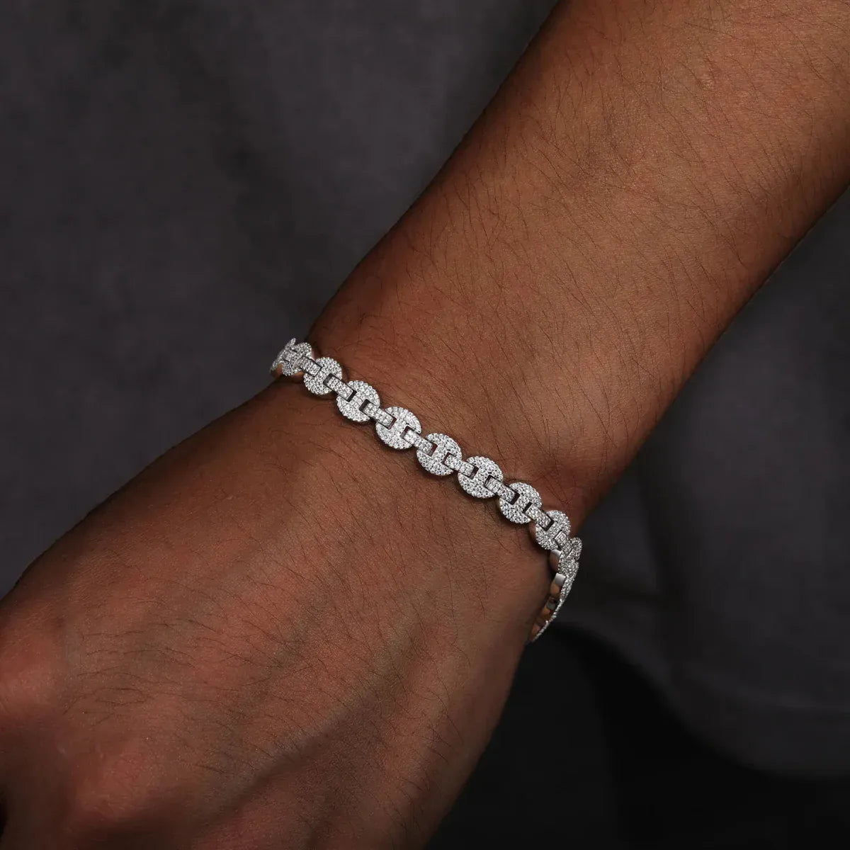 Iced Coffee Bean Link Chain – “Frost Bite” Edition - The Gold Supply