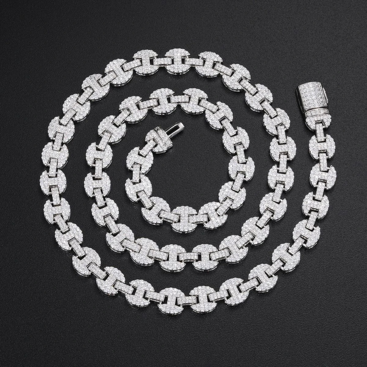Iced Coffee Bean Link Chain – “Frost Bite” Edition - The Gold Supply