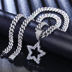 Iced Star Moissanite Pendant – “North Star Shine” Edition Yellow Gold - Shop Gold Supply
