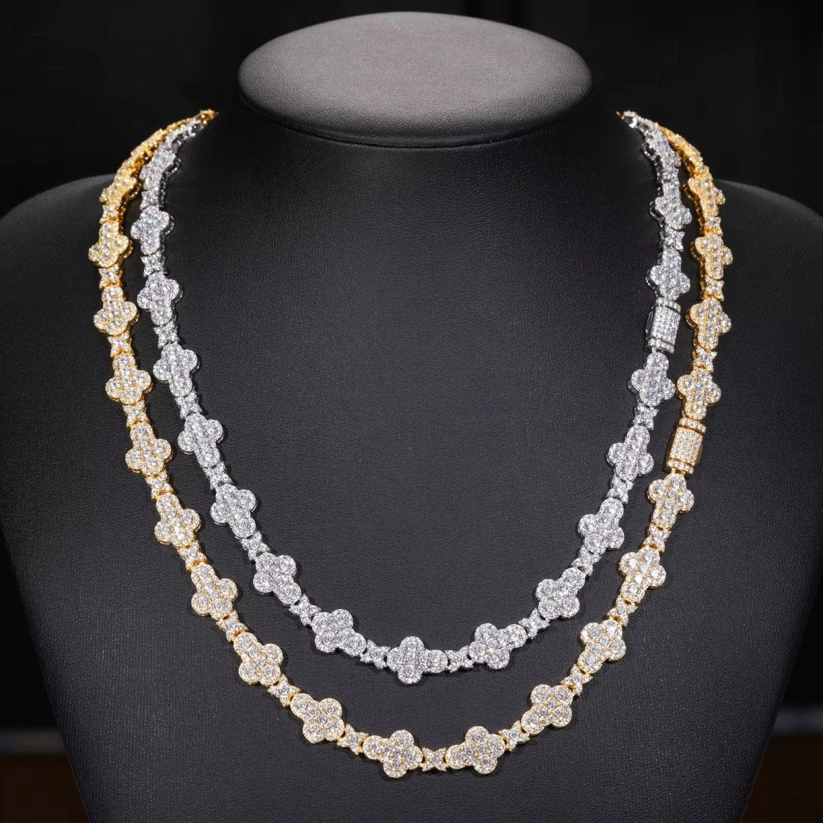 Iced Trinity Link Chain – “Blessed Radiance” Edition - The Gold Supply