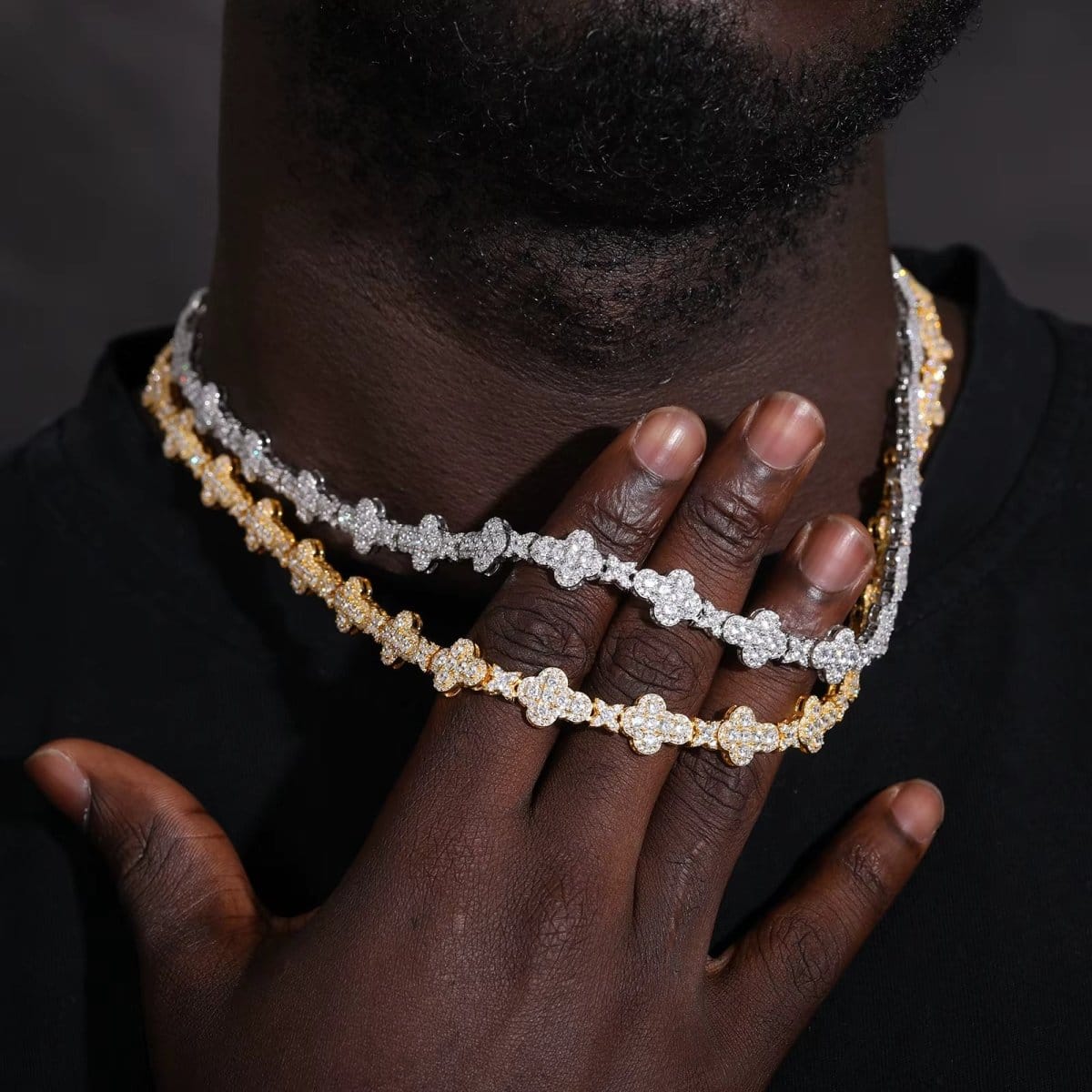 Iced Trinity Link Chain – “Blessed Radiance” Edition - The Gold Supply