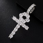Line Set Moissanite Ankh Pendant – “Life Eternal” Edition Large - Shop Gold Supply