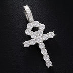 Line Set Moissanite Ankh Pendant – “Life Eternal” Edition Large - Shop Gold Supply