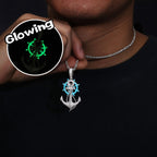 Moissanite Glow Anchor Helm Pendant – “Stormproof” Edition Yellow Gold - Shop Gold Supply