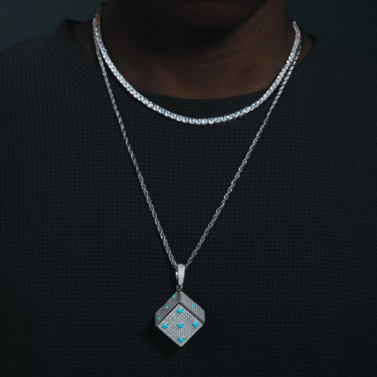 Moissanite Glow Dice Pendant – “High Roller” Edition - Shop Gold Supply