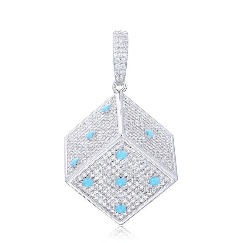 Moissanite Glow Dice Pendant – “High Roller” Edition - Shop Gold Supply