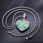 Moissanite Glow Fire Heart Pendant – “Burning Desire” Edition - Shop Gold Supply