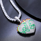Moissanite Glow Fire Heart Pendant – “Burning Desire” Edition - Shop Gold Supply