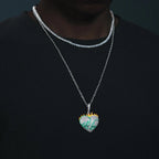 Moissanite Glow Fire Heart Pendant – “Burning Desire” Edition - Shop Gold Supply
