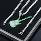Moissanite Glow Guitar Pendant – “Electric Pulse” Edition - Shop Gold Supply