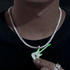 Moissanite Glow Guitar Pendant – “Electric Pulse” Edition - Shop Gold Supply