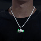 Moissanite Glow Money Bag Pendant – “Fistful of Fortune” Edition - Shop Gold Supply