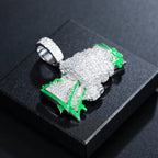Moissanite Glow Money Bag Pendant – “Fistful of Fortune” Edition - Shop Gold Supply