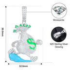Moissanite Glow Money Bag Pendant – “Run the Bag” Edition - Shop Gold Supply