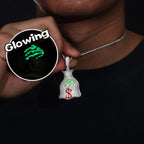 Moissanite Glow Money Bag Pendant – “Secure the Bag” Edition - Shop Gold Supply