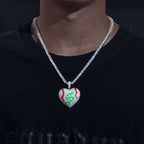 Moissanite Glow Money Heart Pendant – “Broken Rich” Edition - The Gold Supply
