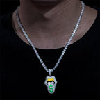 Moissanite Glow Money Mouth Pendant – “Drip Dollar” Edition - Shop Gold Supply