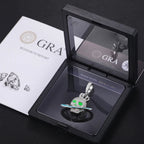 Moissanite Glow Skull Saturn Pendant – “Cosmic Reign” Edition - Shop Gold Supply