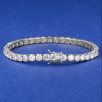 2MM / White Gold / 6 IN Moissanite Tennis Bracelet – “Eternal Shine” Edition - The Gold Supply