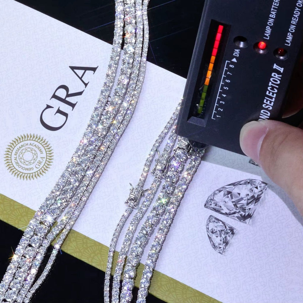 Moissanite Tennis Bracelet – “Eternal Shine” Edition 6MM Yellow Gold 6 IN - Shop Gold Supply
