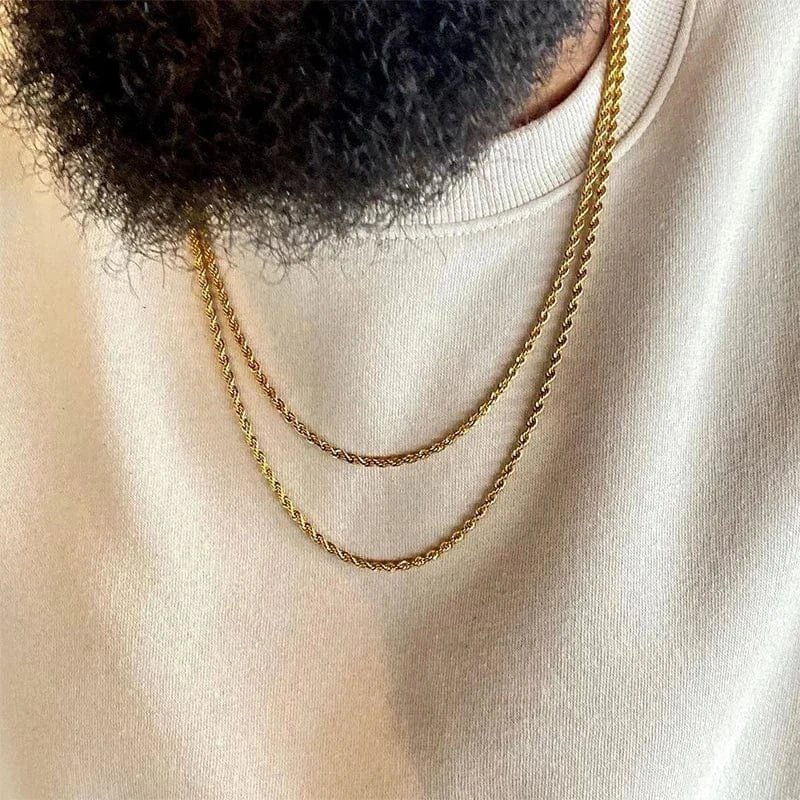 Never Tarnish 3MM Rope Chain – “Eternal Twist” Edition 18 IN White Gold - Shop Gold Supply