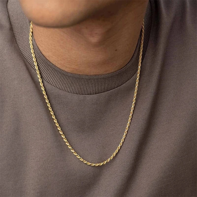 Never Tarnish 3MM Rope Chain – “Eternal Twist” Edition 18 IN White Gold - Shop Gold Supply