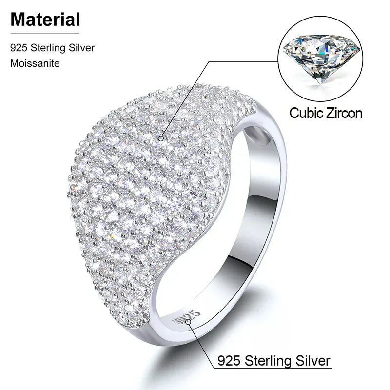 Pavé Wave Dome Ring – “Glacier Crest” Edition 6 - Shop Gold Supply