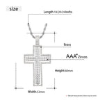 Reversible Iced Cross Pendant – “Double Blessing” Edition 30 IN FREE Rope - Shop Gold Supply