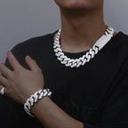 Square-Edge Cuban Link Chain – “Arctic Edge” Edition - The Gold Supply