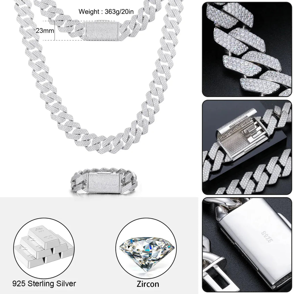 Square-Edge Cuban Link Chain – “Arctic Edge” Edition - The Gold Supply