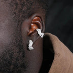 Thorn Clip Earrings – “Icebound Thorns” Edition Moissanite Yellow Gold 1pc - Shop Gold Supply