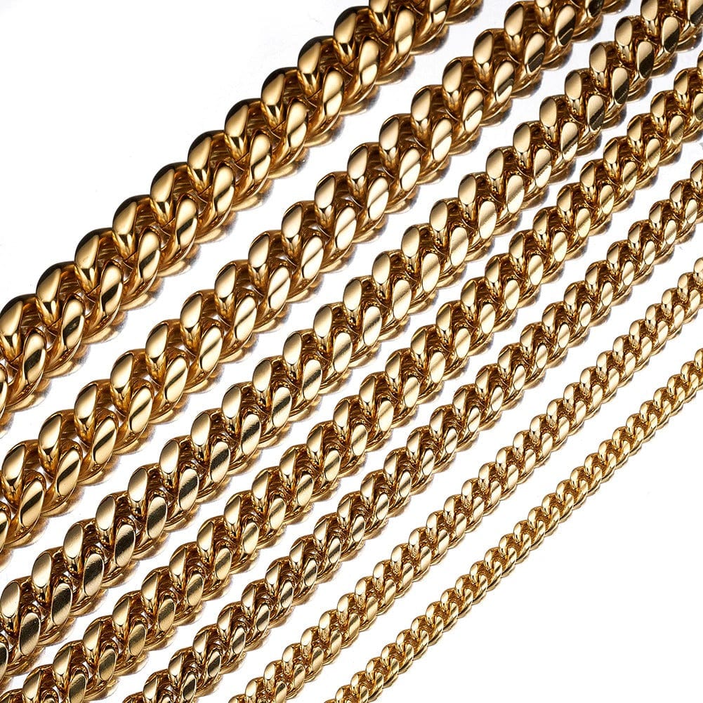Cuban Chain Gold 8MM 18 IN - Shop Gold Supply