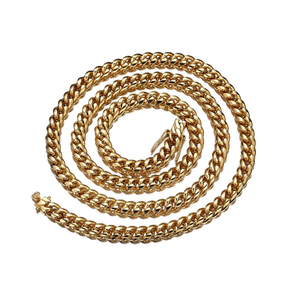 Cuban Chain Gold 8MM 18 IN - Shop Gold Supply