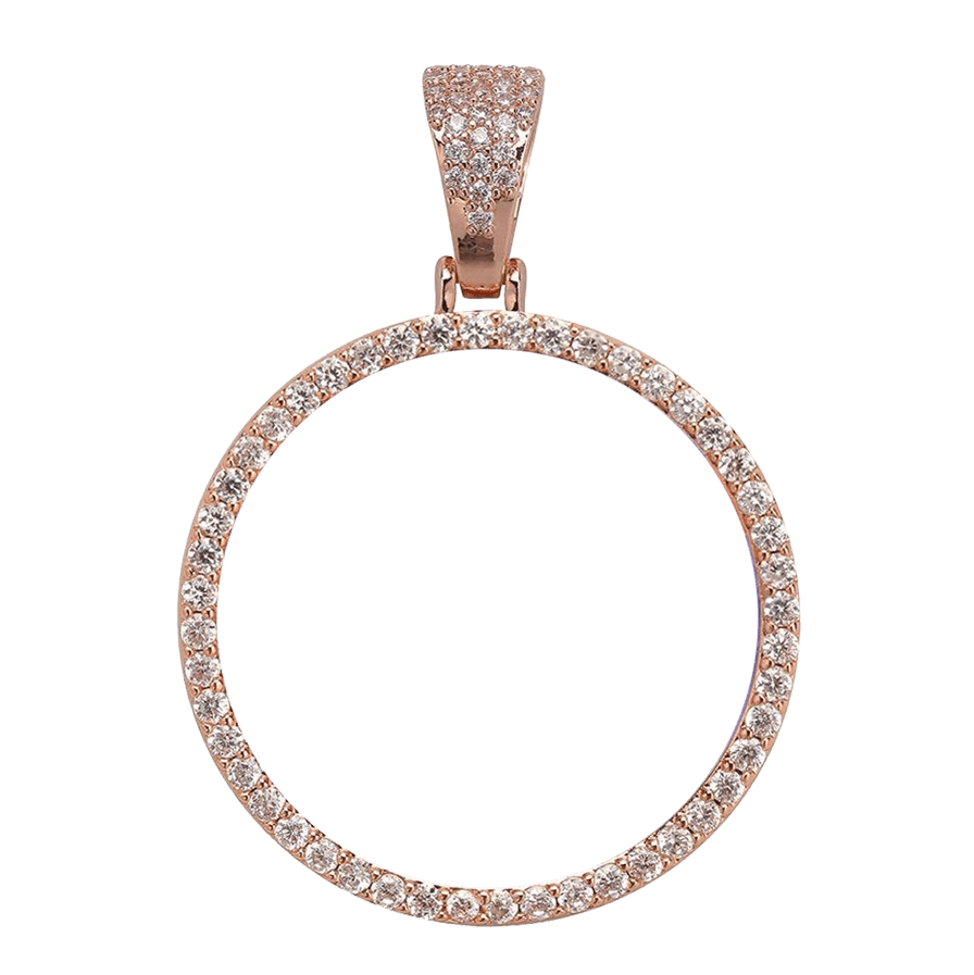 Custom Photo Necklace Rose Gold Rope 18 IN - Shop Gold Supply