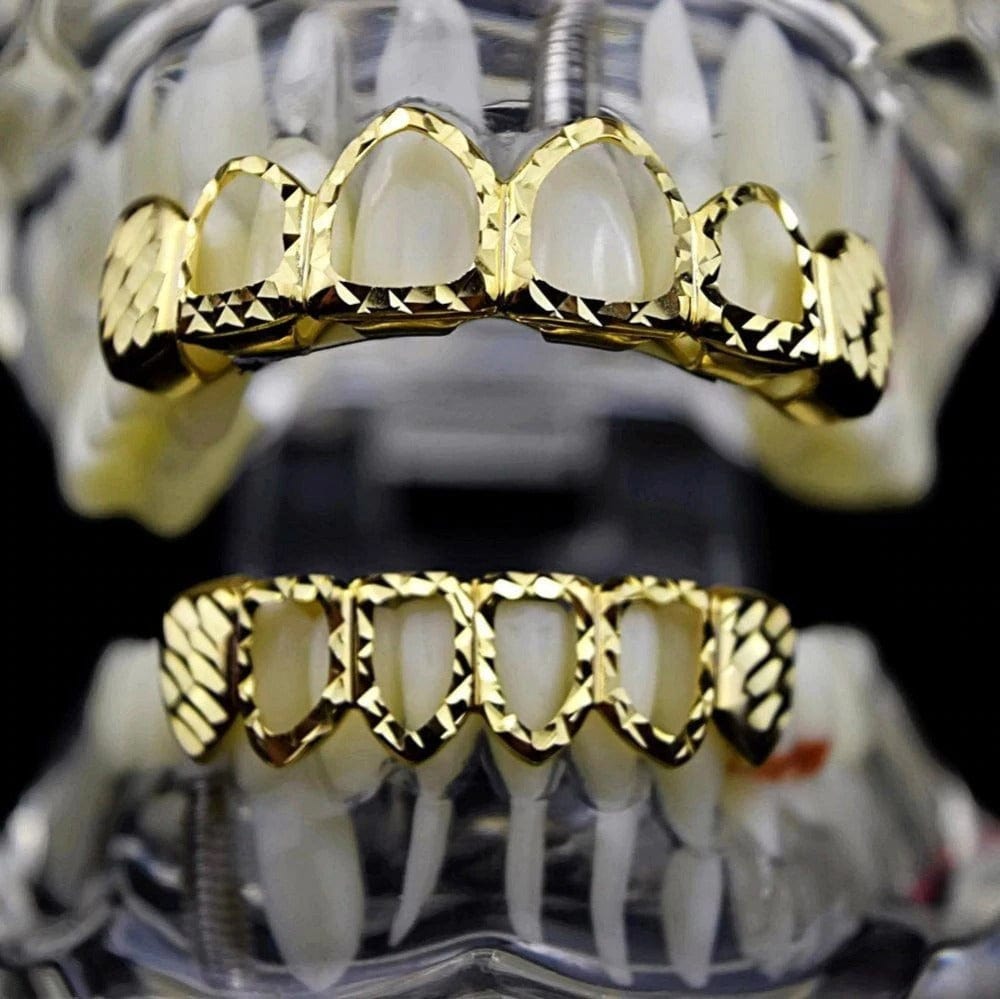 Diamond - Cut Open Grillz Gold Set - Shop Gold Supply