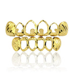 Diamond - Cut Open Grillz Two - Tone Bottom - Shop Gold Supply