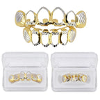 Diamond - Cut Open Grillz Two - Tone Set - Shop Gold Supply