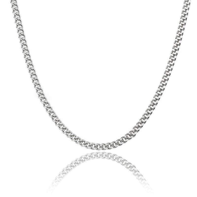 Micro Cuban Chain Silver 18 IN - Shop Gold Supply